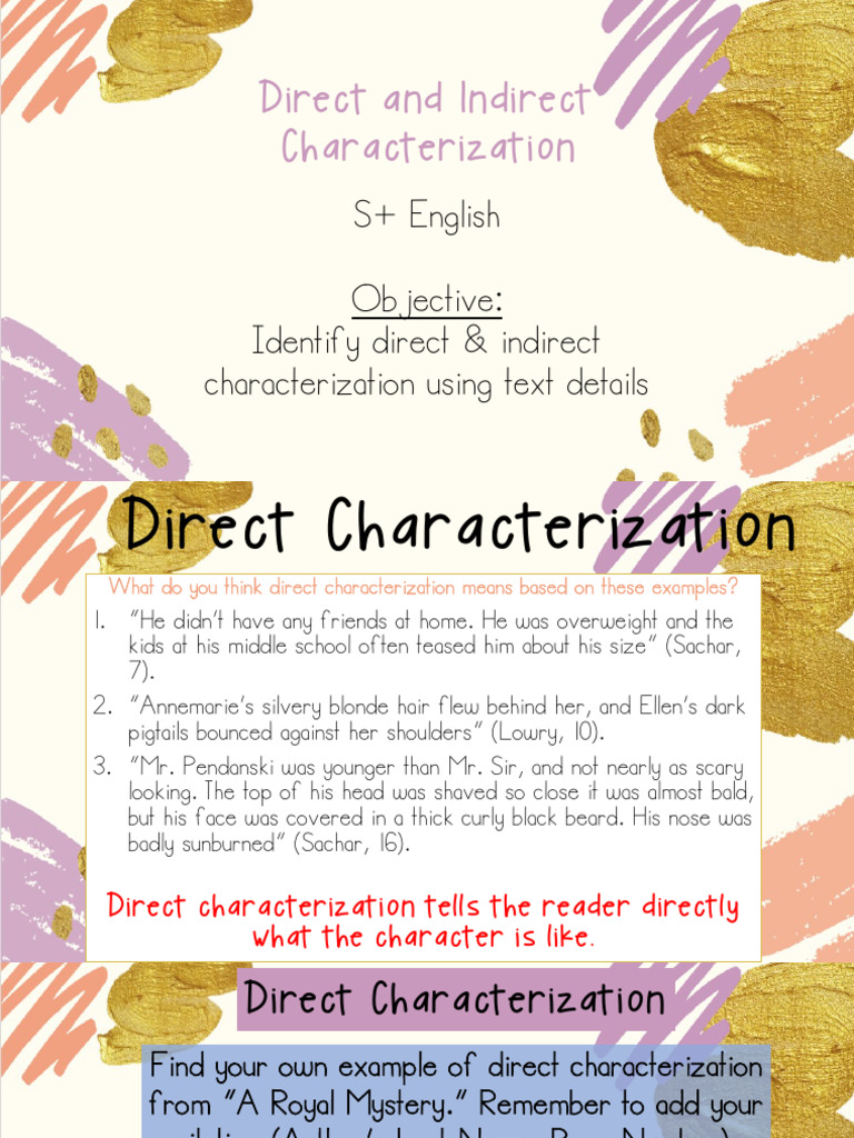 Direct vs Indirect Characterization Guide | PDF