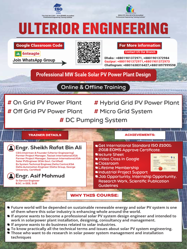 Solar PV Power Plant Design Training | PDF | Photovoltaics ...
