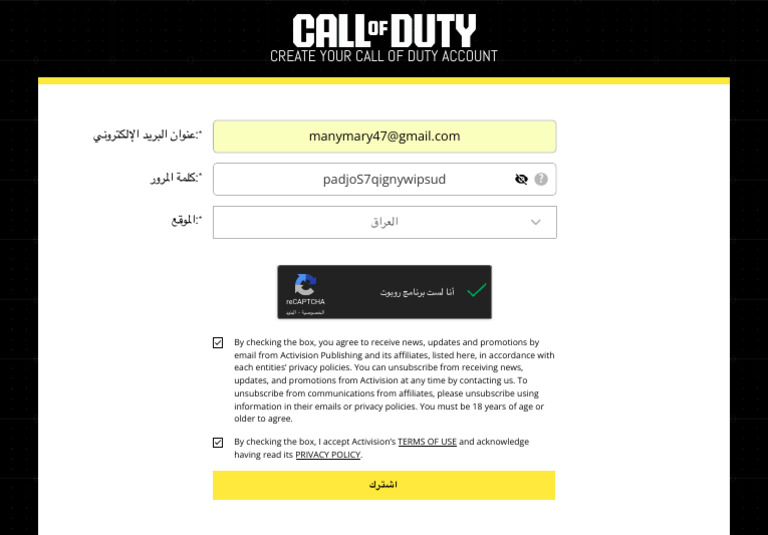 Create Your Call of Duty Account Now | PDF