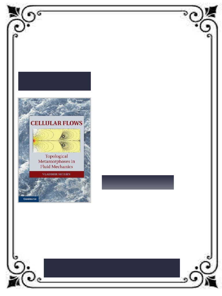 Cellular Flows Topological Metamorphoses in Fluid Mechanics 1st Edition ...