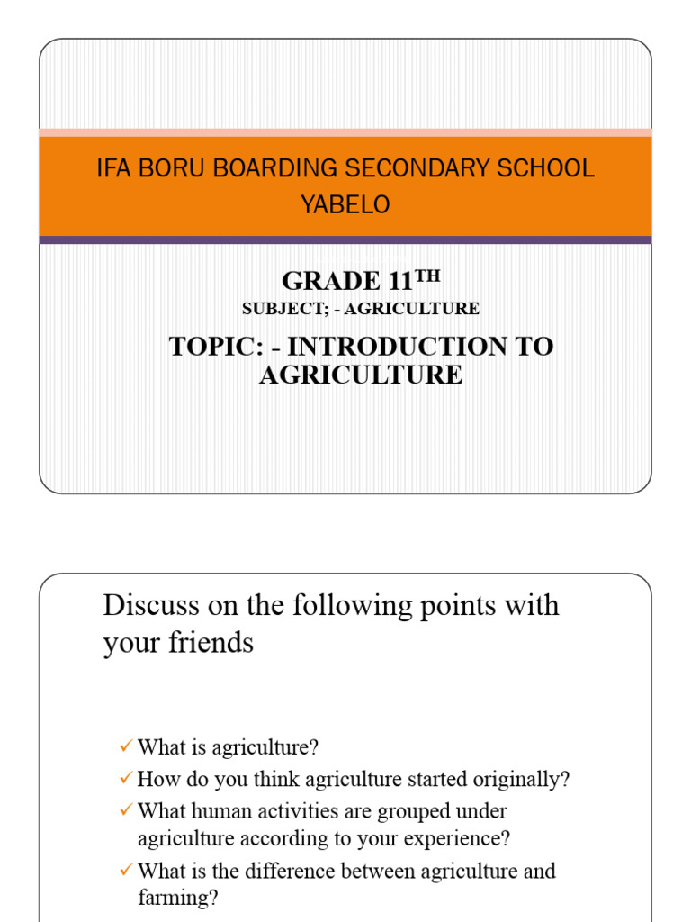 Introduction to Agriculture Concepts | PDF | Agriculture | Crop Rotation