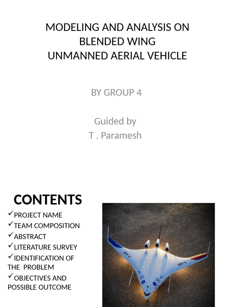 Blended Wing UAV Design Analysis | PDF | Aircraft | Aviation