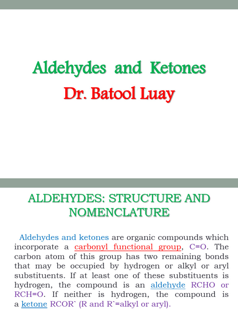 Understanding Aldehydes and Ketones | PDF | Ketone | Aldehyde