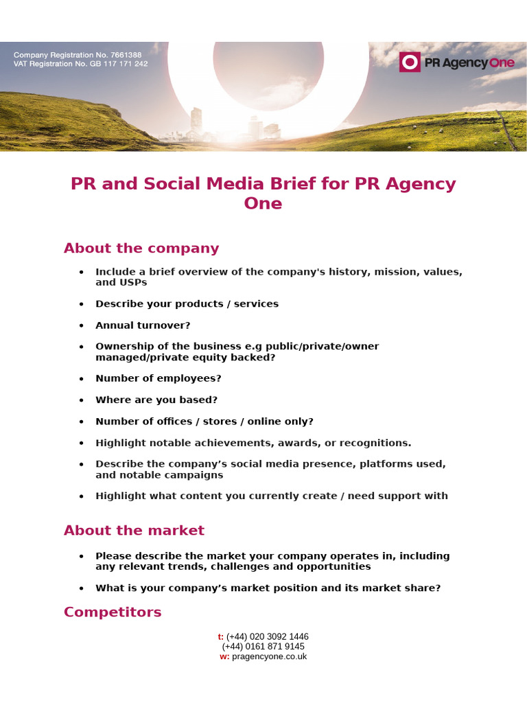 PR and Social Media Strategy Brief | PDF | Social Media | Popular ...