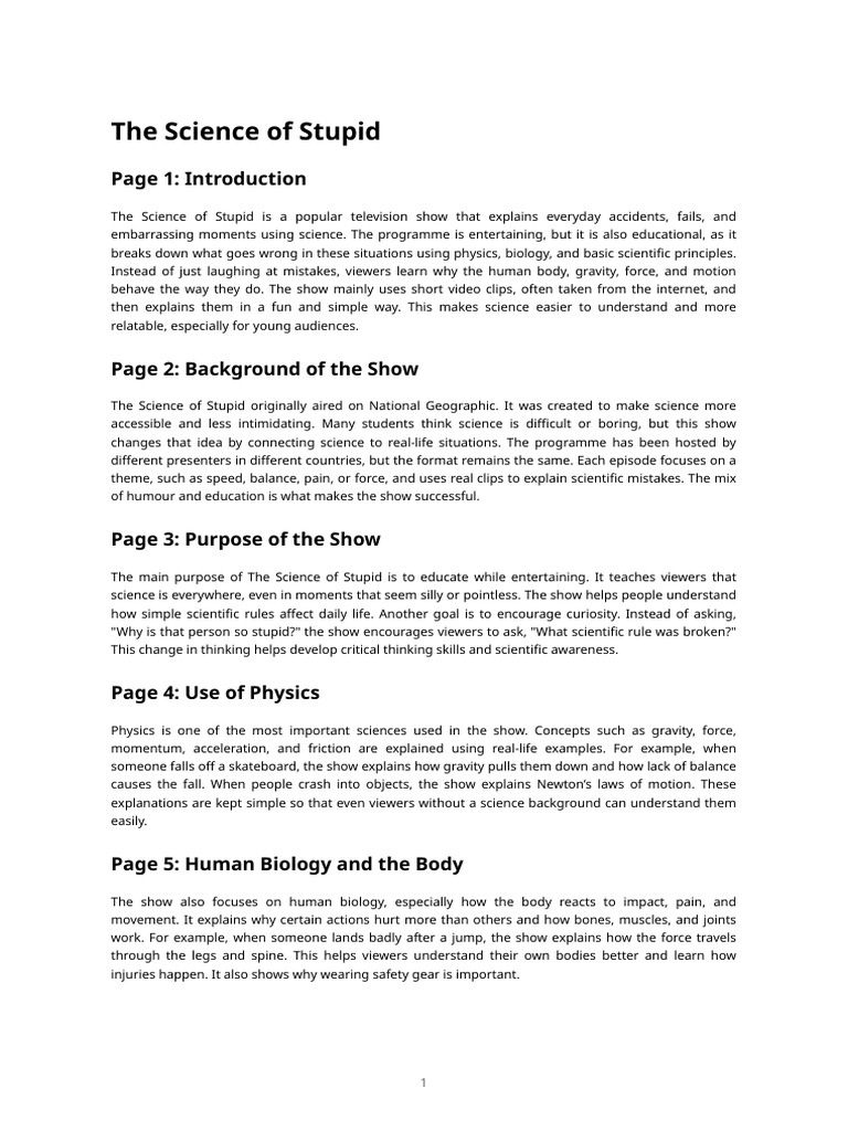 The Science Behind Everyday Fails | PDF | Science | Force