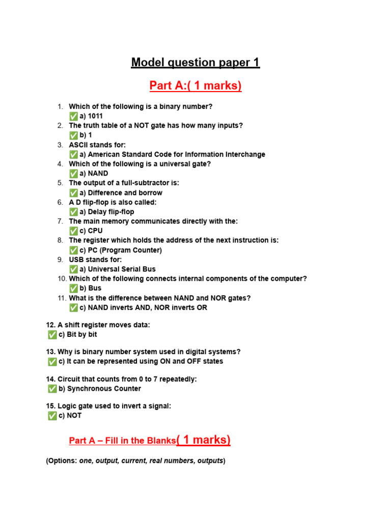 Computer Science Model Question Paper | PDF | Computer Data Storage ...