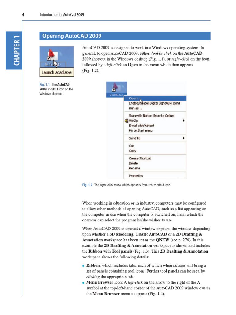 Chapter 1 (Opening AutoCad | PDF