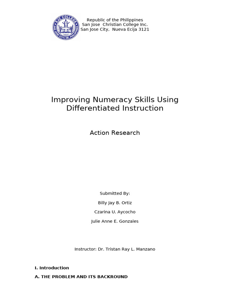 Enhancing Numeracy Through Differentiated Instruction | PDF ...