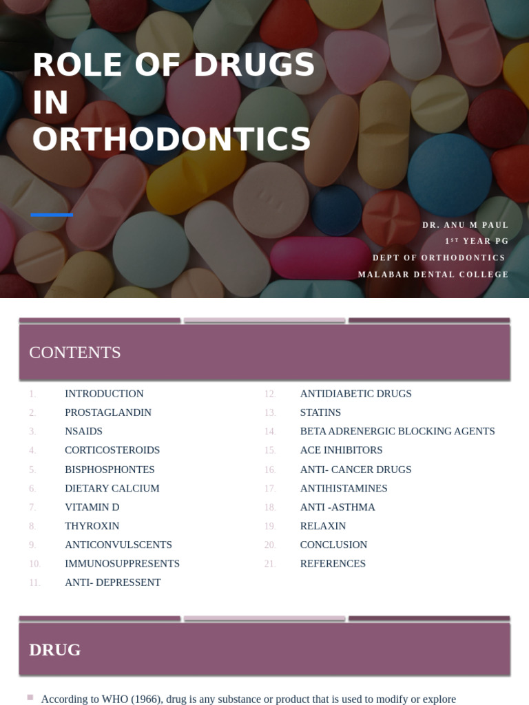 Impact of Medications on Orthodontics | PDF | Nonsteroidal Anti ...