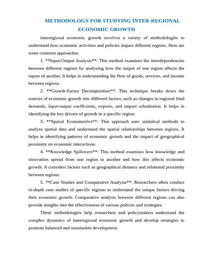 Interregional Economic Growth - Methodologies | PDF | Gini Coefficient ...