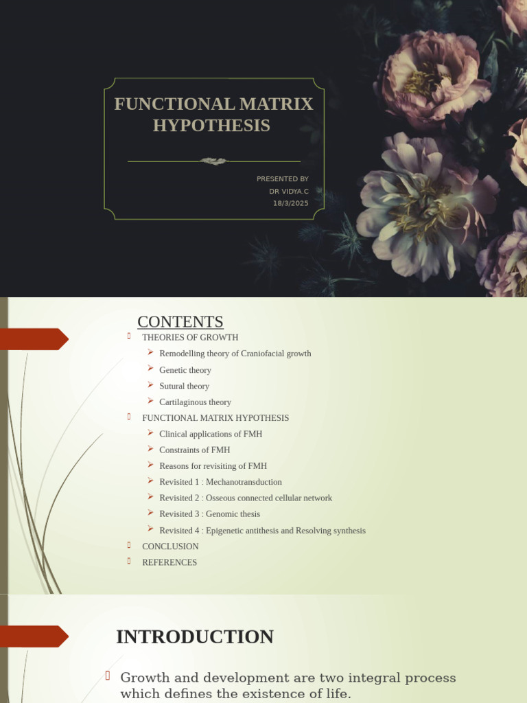 Functional Matrix Hypothesis Overview | PDF | Extracellular Matrix | Gene