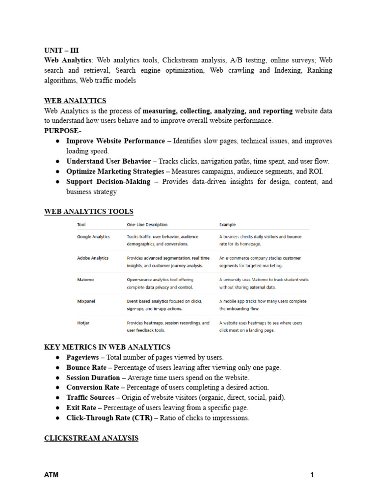 Web Analytics Tools and Techniques | PDF | Search Engine Optimization ...
