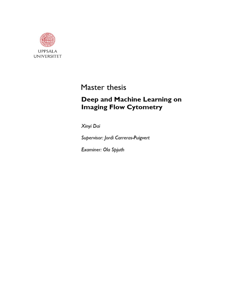 Deep Learning in Imaging Flow Cytometry | PDF | Machine Learning ...