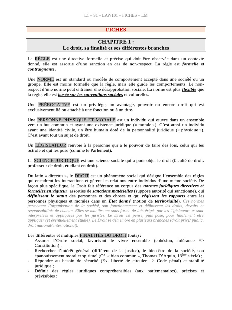Introduction au Droit et ses Fondements | PDF | Loi | Constitution