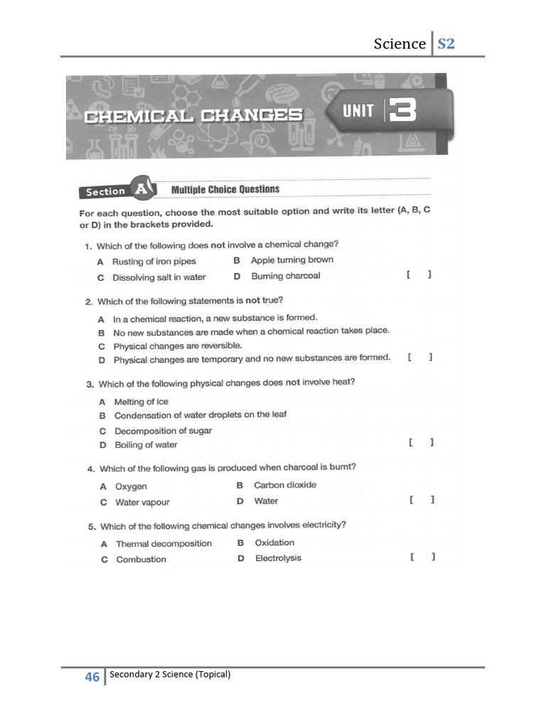 Secondary 2 Science Topics Guide | PDF
