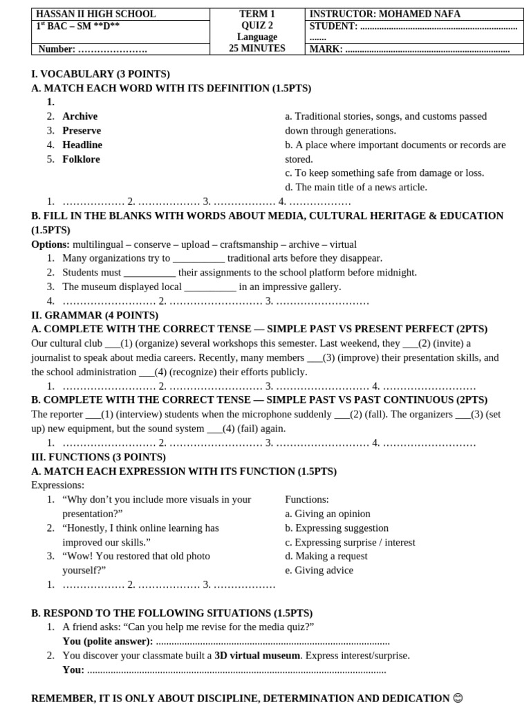 1bac sm D | PDF | Human Communication | Linguistics