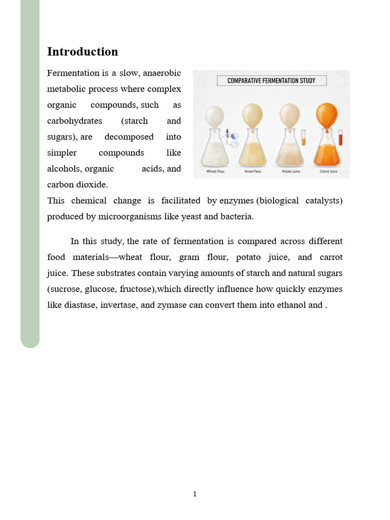 Rate of Fermentation in Food Substrates | PDF | Glucose | Yeast