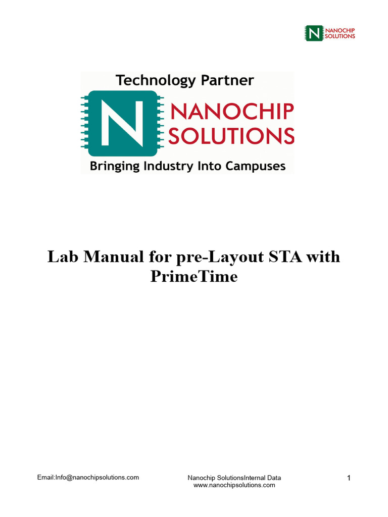 Pre-Layout STA with PrimeTime Guide | PDF | Computer Engineering ...