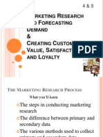 M R F D & C C V, S, L: Arketing Esearch AND Orecasting Emand