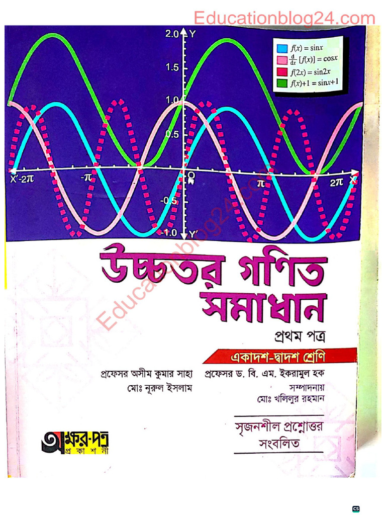 Higher Math 1st Paper (Ans) Okkhorpotro - 2022 | PDF