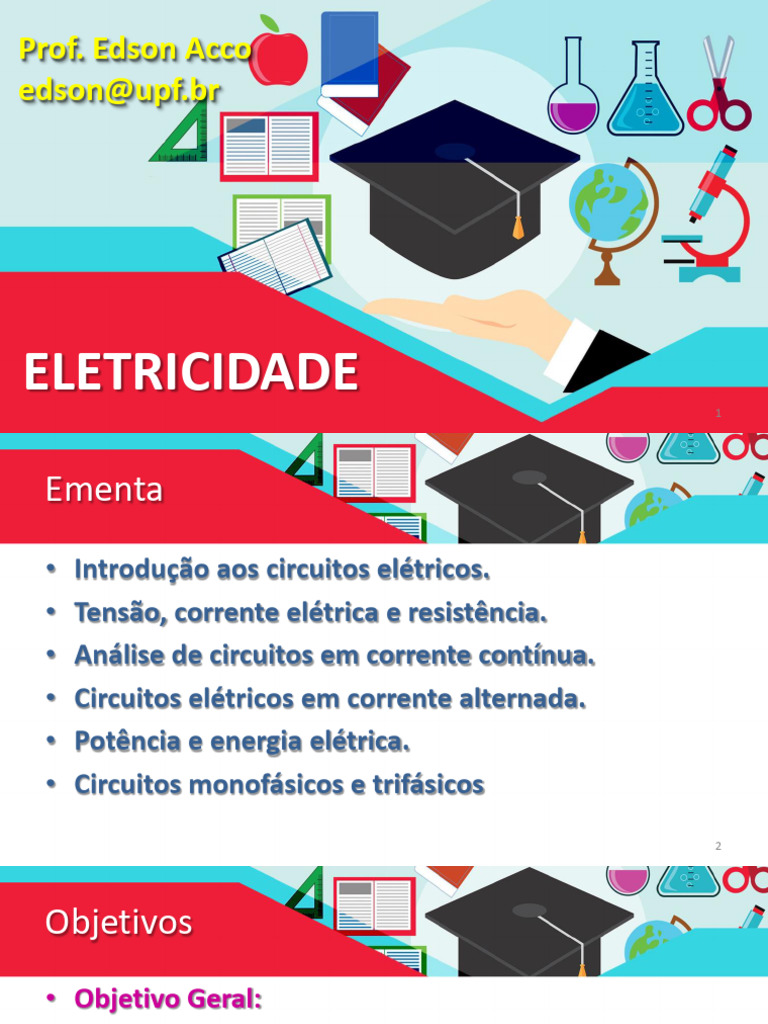 Fundamentos de Eletricidade e Circuitos | PDF | Corrente elétrica ...