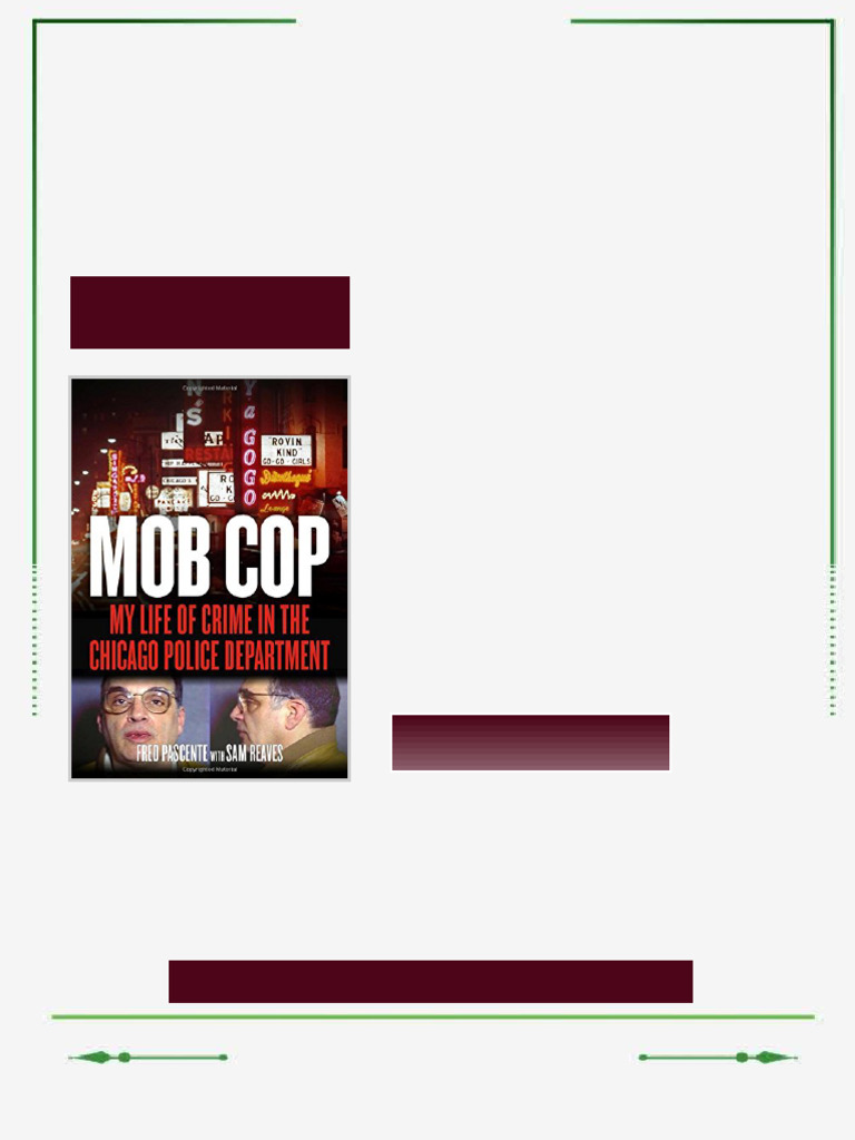 Mob Cop My Life of Crime in The Chicago Police Department First Edition ...