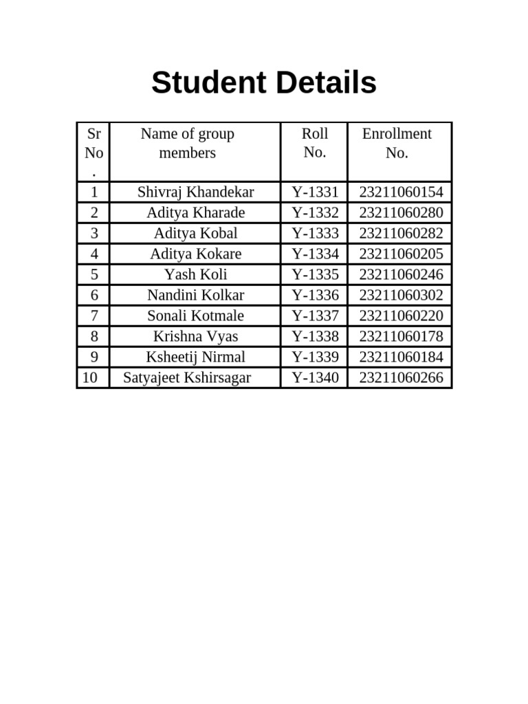 Student Details 1 | PDF