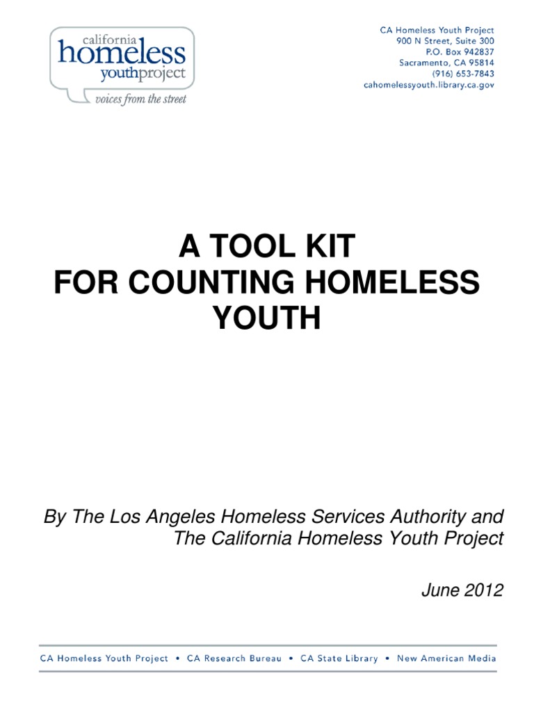 Toolkit for Counting Homeless Youth | PDF | Homelessness | Indemnity