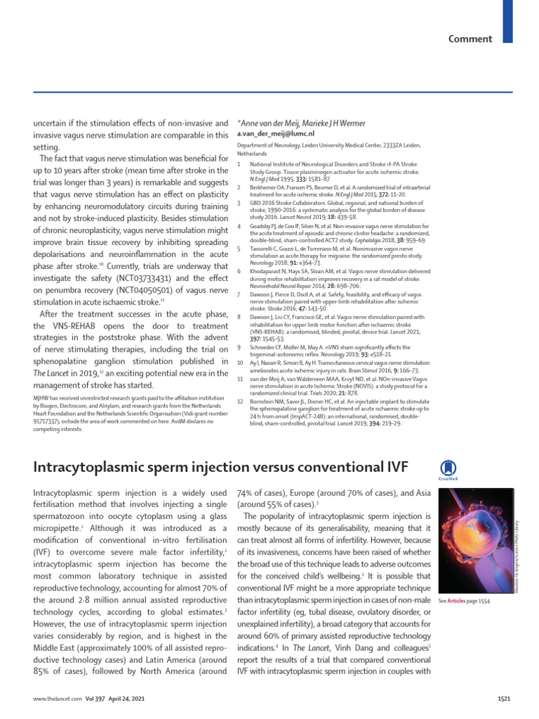 ICSi Versus Conventional Ivf | PDF | In Vitro Fertilisation | Infertility