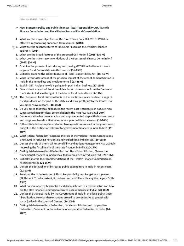 Indian Fiscal Policy and Reforms Analysis | PDF | Public Finance ...