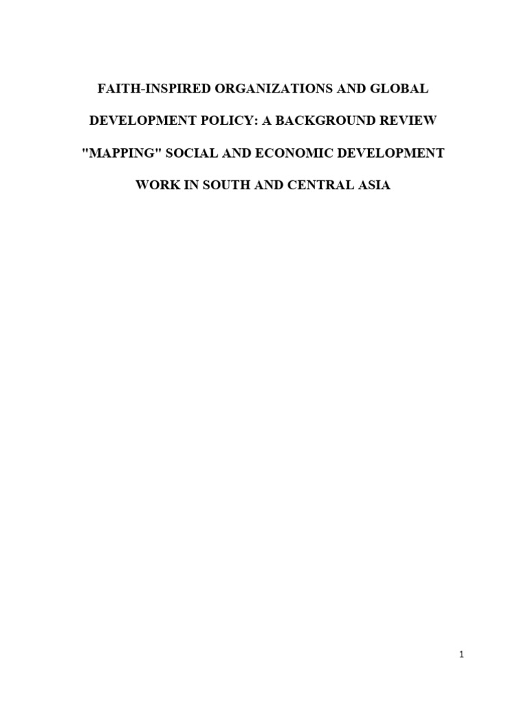 Faith Organizations in South Asia Development | PDF