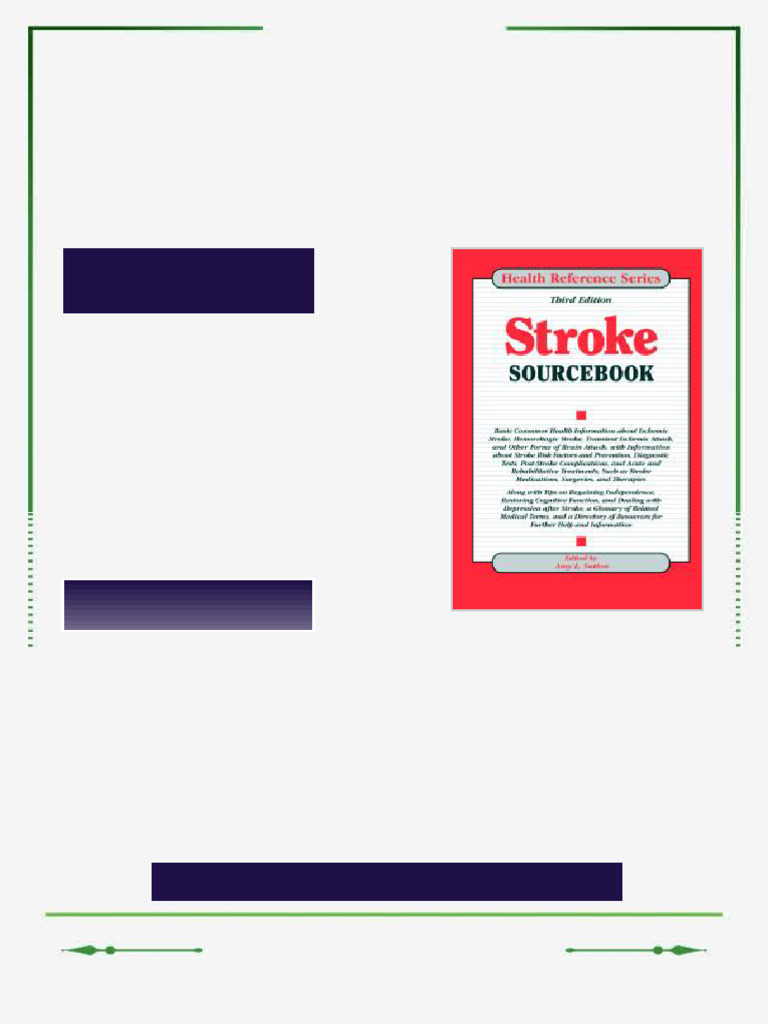Stroke Sourcebook Health Reference 3rd Edition Amy L. Sutton ebook ...