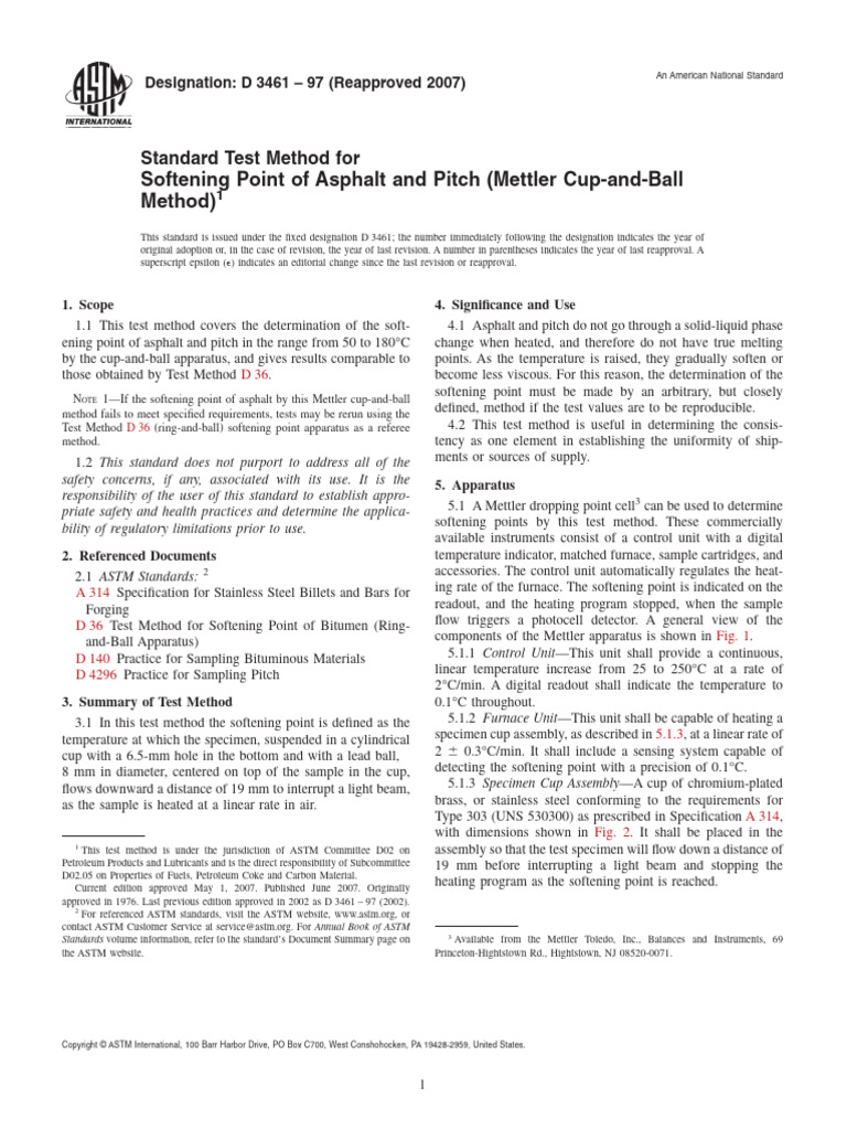 D3461 | PDF | Temperature | Foam