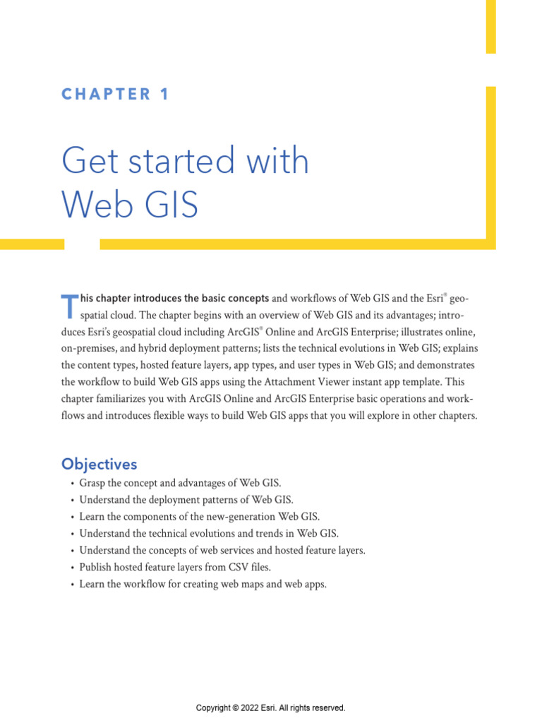 Introduction to Web GIS and Esri Cloud | PDF