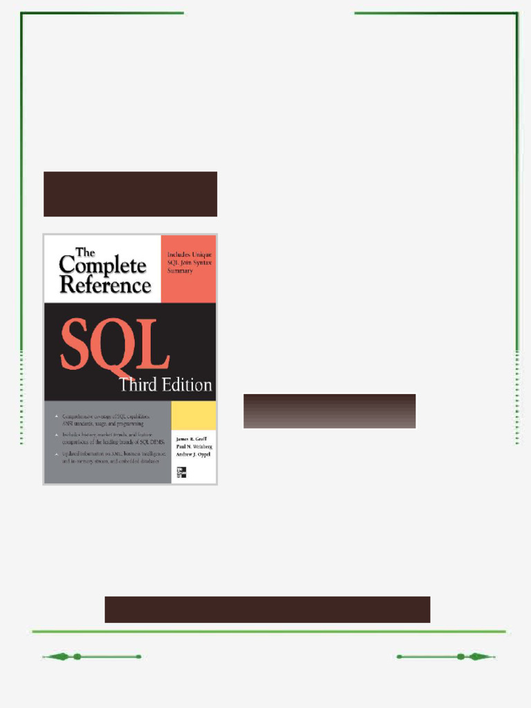 Sql The Complete Reference 3rd Edition Steve Kaplan full ebook access ...