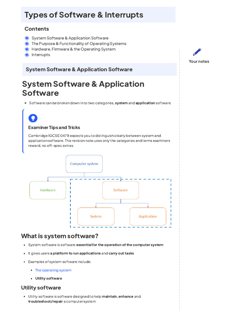 System vs Application Software Guide | PDF | Graphical User Interfaces ...