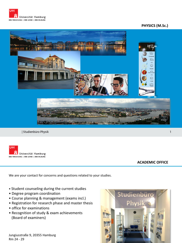 M.Sc. Physics Program Overview Hamburg | PDF | Master Of Science | Physics