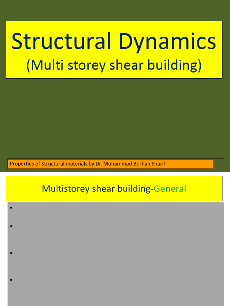 Multistory Shear Building | PDF | Matrix (Mathematics) | Stiffness