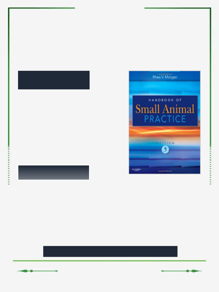 Handbook of Small Animal Practice 5th Edition Rhea V. Morgan DVM