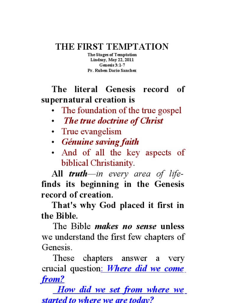 Stages of the First Temptation | PDF | Adam And Eve | Devil