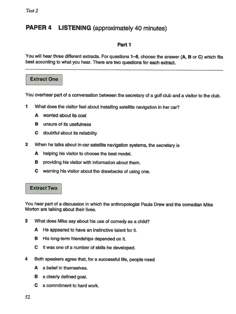 Listening 2 - Test 2 | PDF