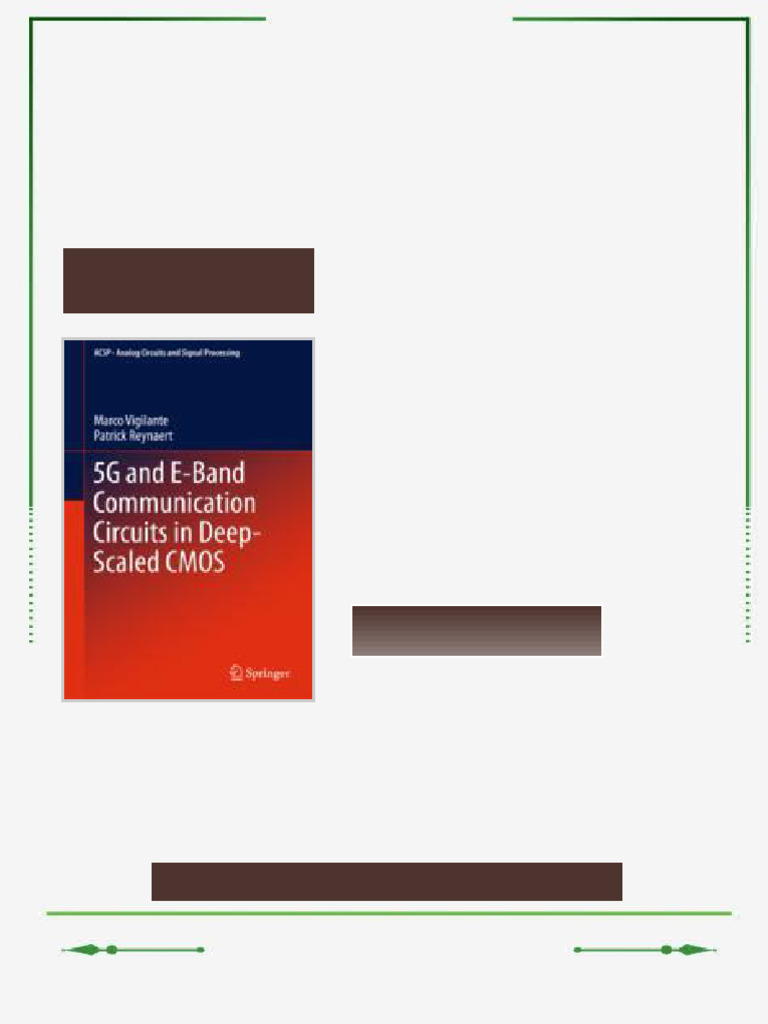 5G and E-Band Communication Circuits in Deep-Scaled CMOS 1st Edition ...
