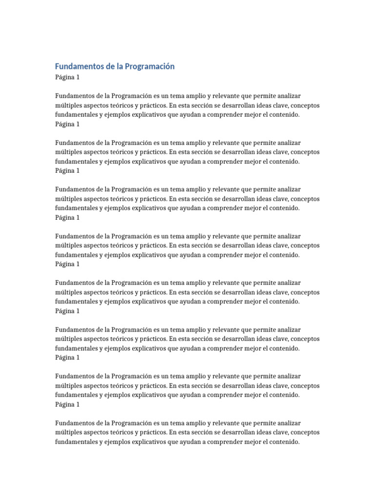 Documento 4 Fundamentos de La Programación | PDF