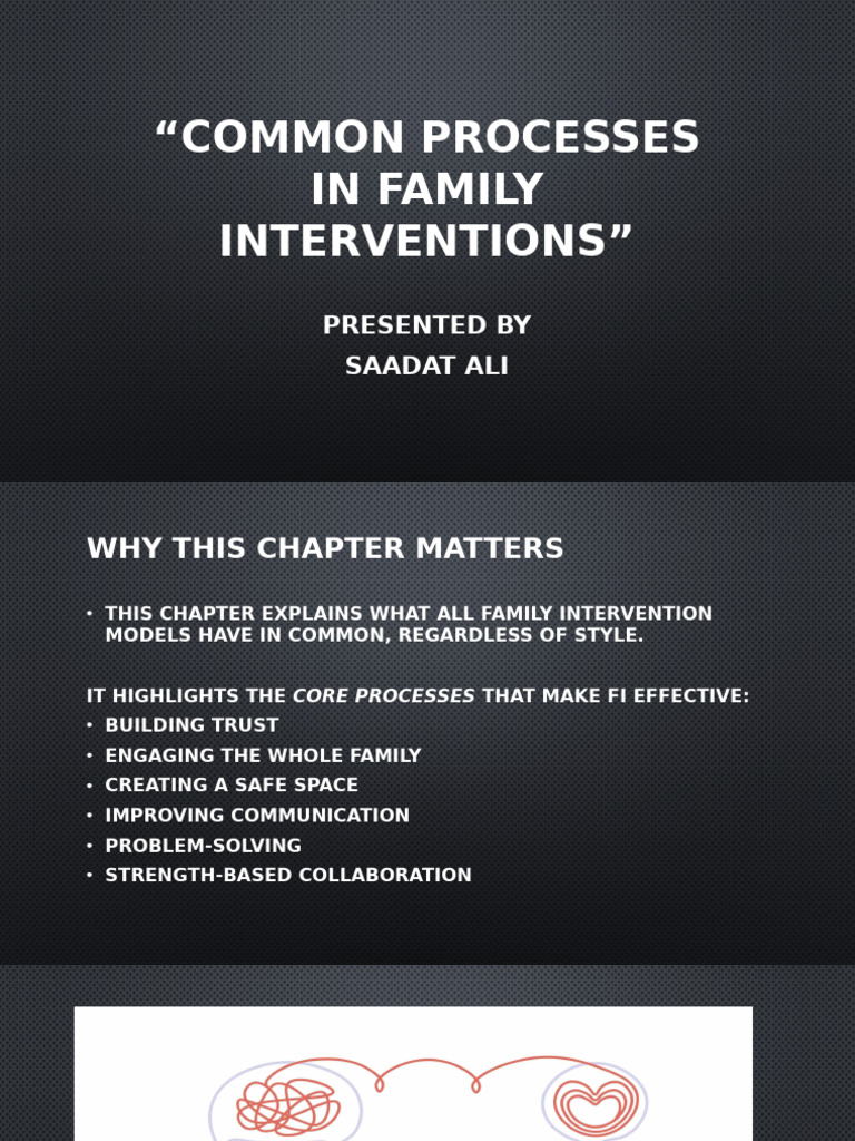 Core Processes in Family Interventions | PDF