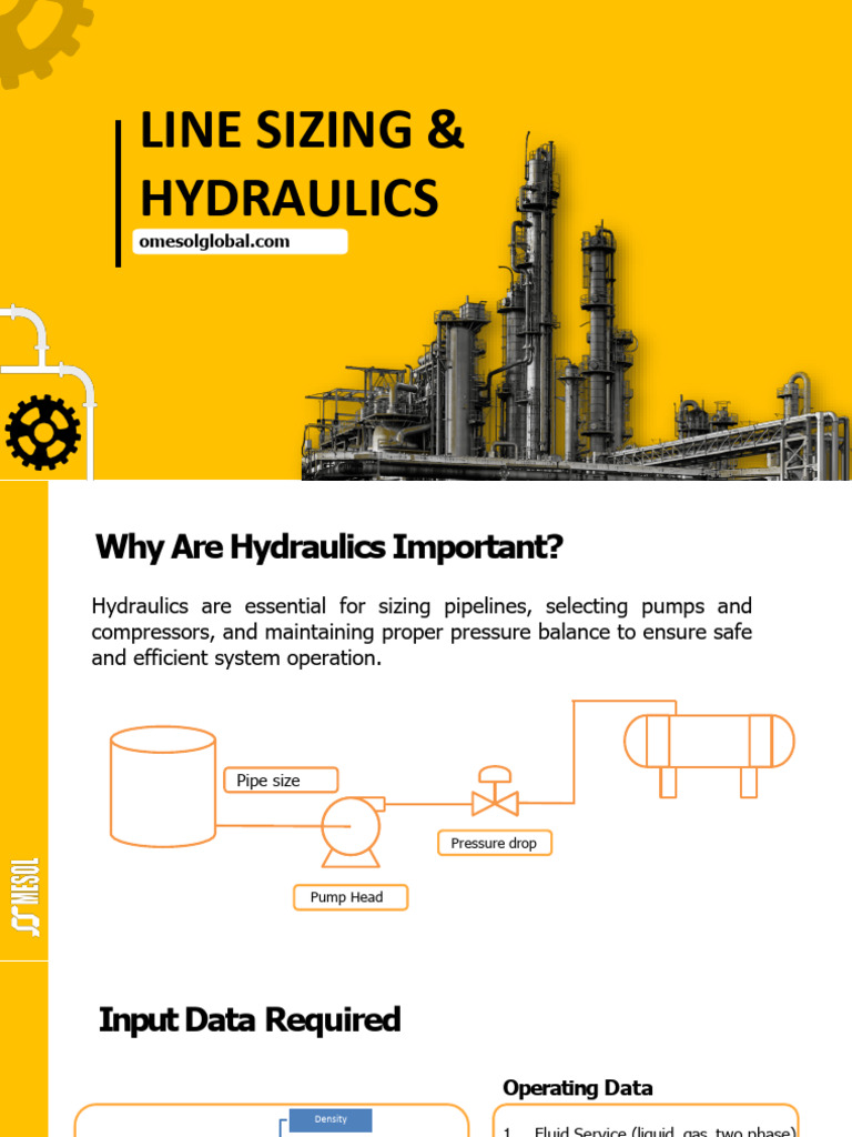 Hydraulics and Line Sizing Guide | PDF | Pump | Reynolds Number