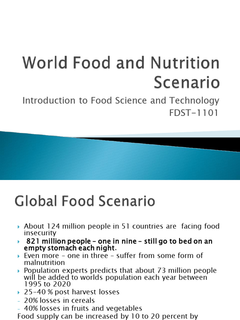 Intro to Food Science Lecture 2 | PDF | Food Security | Foods