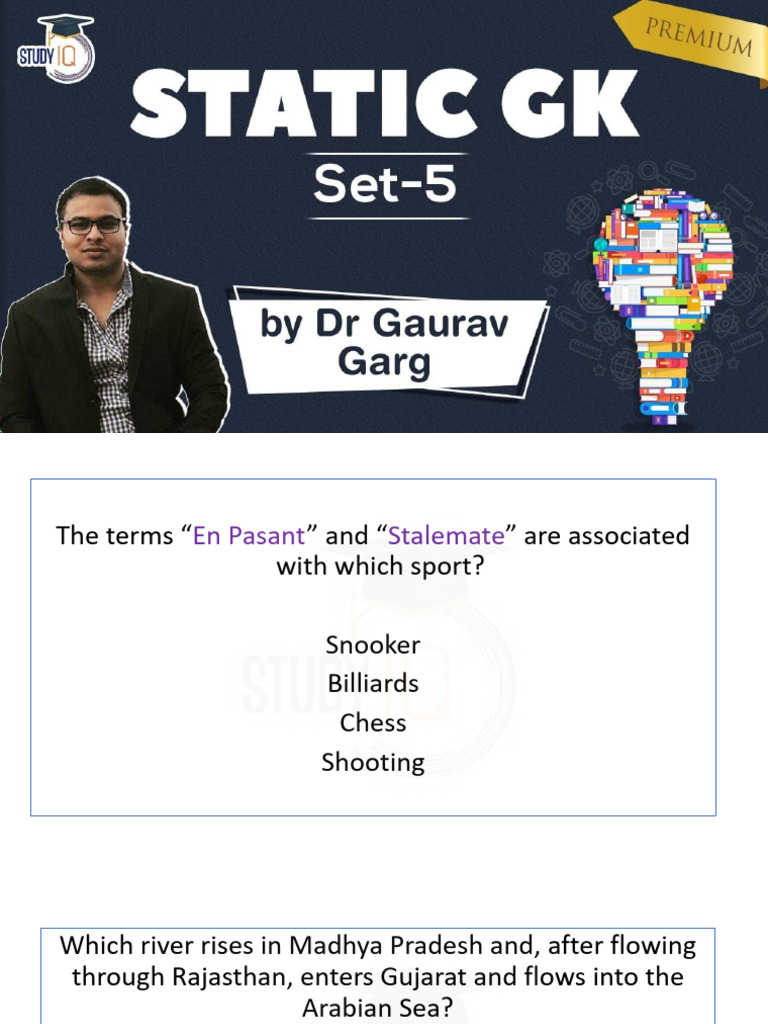 StaticGKPracticeSet5PPT | PDF