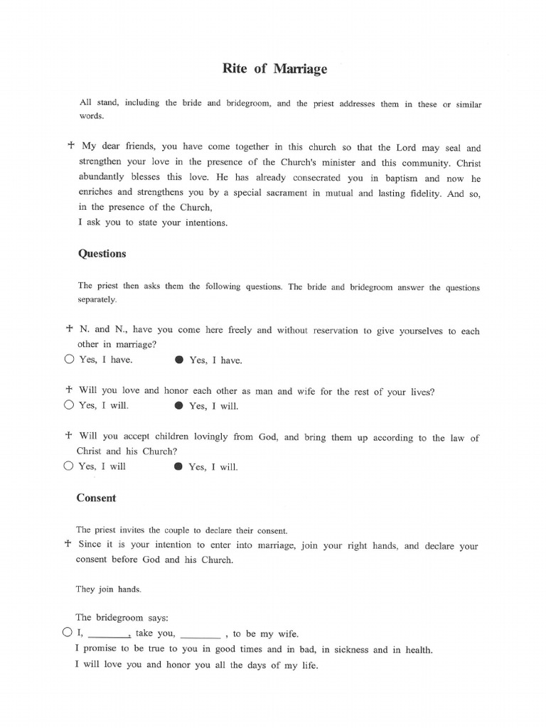 Rite of Marriage | PDF