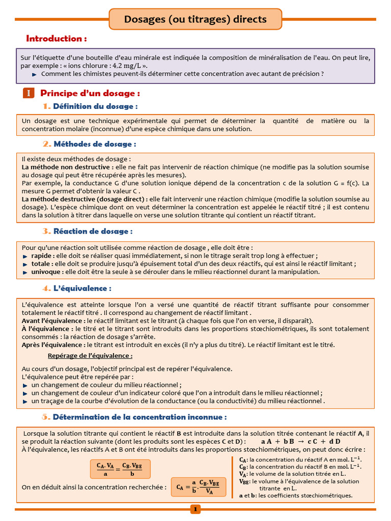 Méthodes de dosage en chimie analytique | PDF | Titrage | Chimie