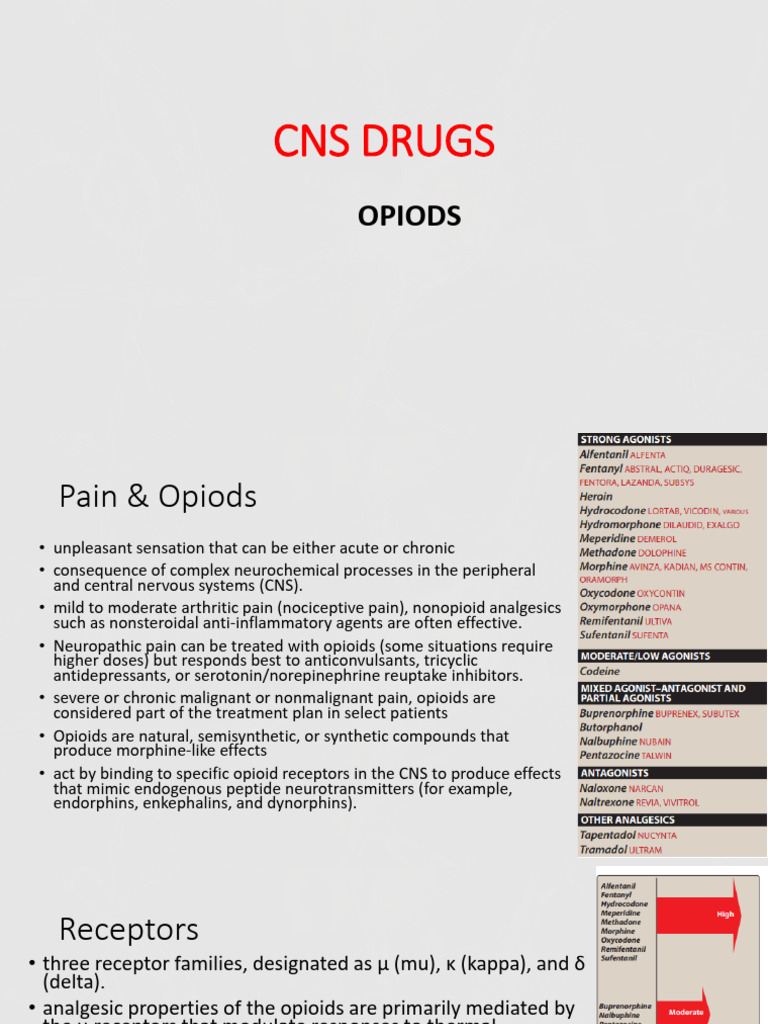 Understanding Opioids and Pain Management | PDF | Opioid | Analgesic
